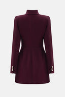 Exquisite Hollowed-out Button-down Slim-fit Mini Dress