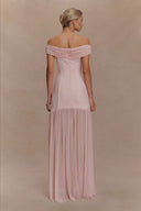 Elegant Floral-Embellished Strapless Bodycon Maxi Dress