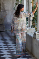 Playful Elegance Digital Print Loose Elastic Waist Wide Leg Pants
