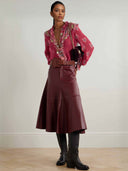 Exquisite Bohemian Ruffled Printed Chiffon Skirt
