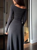 Off-Shoulder Top And Lace-Up Skirt Set