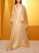 Elegant Sling Dress And Tulle Cover-up Set