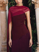 Elegant Strapless Pleated Maxi Dress