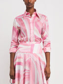 Exquisite Geometric Print Flared Skirt