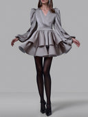 Elegant Satin Animal Mini Dress