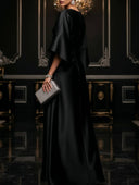 Elegant Pleated Design Maxi Dress