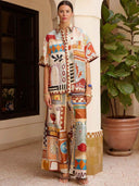 Exquisite Art Floral Print Short-Sleeve Shirt