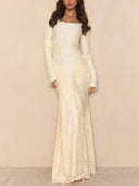 Lace Scarf Design Maxi Dress