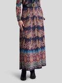 Retro Paisley Print Skirt