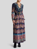 Retro Paisley Print Skirt