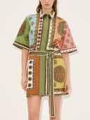 Exquisite Bohemian Print Mini Dress