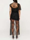Elegant Lace Irregular Sleeve Maxi Dress