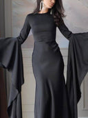 Ruffled Sleeve Design Maxi Dress