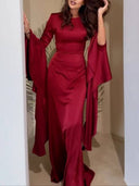 Ruffled Sleeve Design Maxi Dress