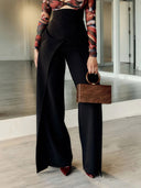 Unique Exquisite Tailoring High Waist Wide Leg Pants