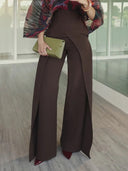Unique Exquisite Tailoring High Waist Wide Leg Pants