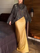Elegant High-Waist Satin Maxi Skirt