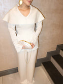 Vintage Lapel Shirt And Wide Leg Pants Set