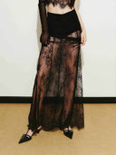 Elegant High-Waist Lace Bodycon Skirt