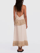Elegant Tassel High-Waisted Midi Skirt