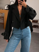 Short Belt Jacket Coat