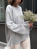 Loose Backless Pullover Sweater