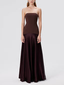 Elegant Satin One-Shoulder A-Line Maxi Dress