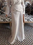Minimalist Shirt And Skirt Suit