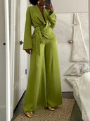 Exquisite Satin Loose Wide-leg Pants