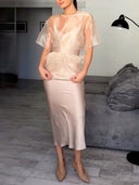 Elegant Organza Feather-trimmed Belted Top