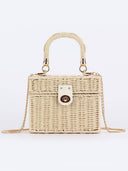 Small Square Box Woven Bag Chain Bag