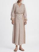 Elegant Striped Long-Sleeve Button-Down Shirt