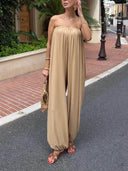 Casual Wrap Neck Fashionable Jumpsuit
