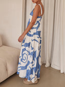 Bohemian Geometric Print Maxi Dress