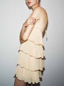 Elegant Halterneck Tiered Mini Dress