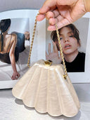 Shell Element Chain Bag Hand Bag