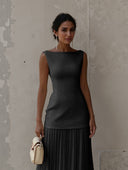 Exquisite Boat Neckline Maxi Top