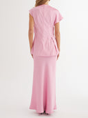Elegant High-Neck Irregular Satin Shirt