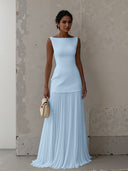 Exquisite Pleated Elastic Waist Skirt