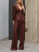 Fashionable Casual High-waist Wide-leg Pants
