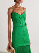 Elegant Holder Neck Tie Waist Tank Top