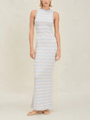 Exquisite Asymmetric Open Back Knitted Maxi Dress