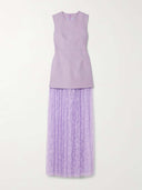 Elegant Corseted Waist Lace Maxi Dress