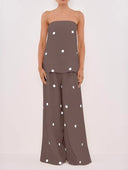 Classic Polka Dot Print Off-Shoulder Tank Top