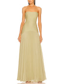 Elegant Wrap-Breasted Pleated Maxi Dress