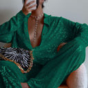 Sequined Long-Sleeved Ultra-Loose Blazer
