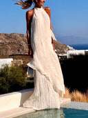 Casual Long Top And Skirt Two-piece Set