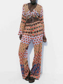 Retro Vitality Folk Style Printed Pants