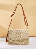 Simple Artistic Straw Beach Tote