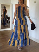 Relaxed Low-rise Floral-print Tiered Maxi Dress